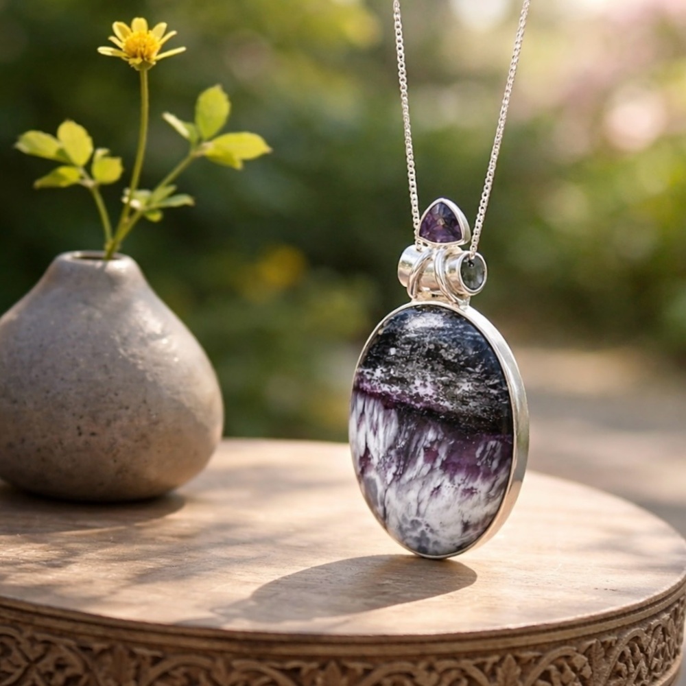 SOLD NEW! Kammererite & Amethyst Necklace